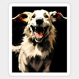 Have a Great Weekend: Happy, Happy Dog on a Dark Background Magnet